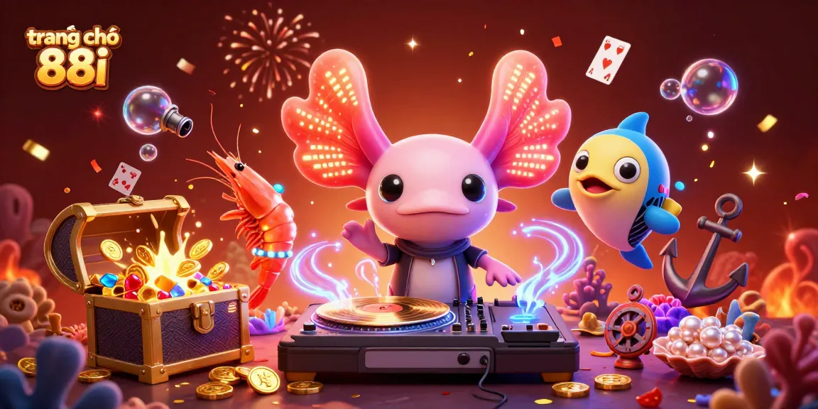 Experience the vibrant world of trang chủ 88i, where the axolotl DJ spins excitement with underwater treasures.