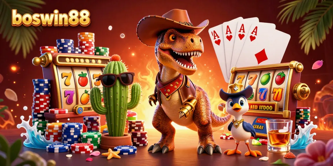 Mengakses boswin88 di slot online dengan dinosaur dan karakter unik, menciptakan pengalaman permainan seru.