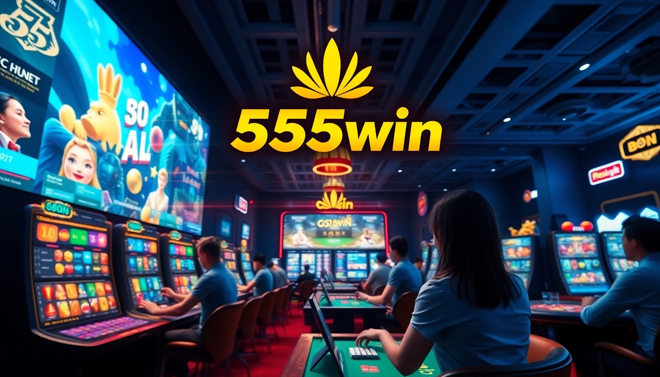 Dynamic gaming scene on trang chủ 555win showcasing exciting online casino experiences.
