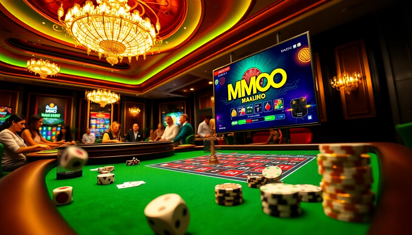 Engaging players exploring MMOO gaming excitement at a luxurious casino table.