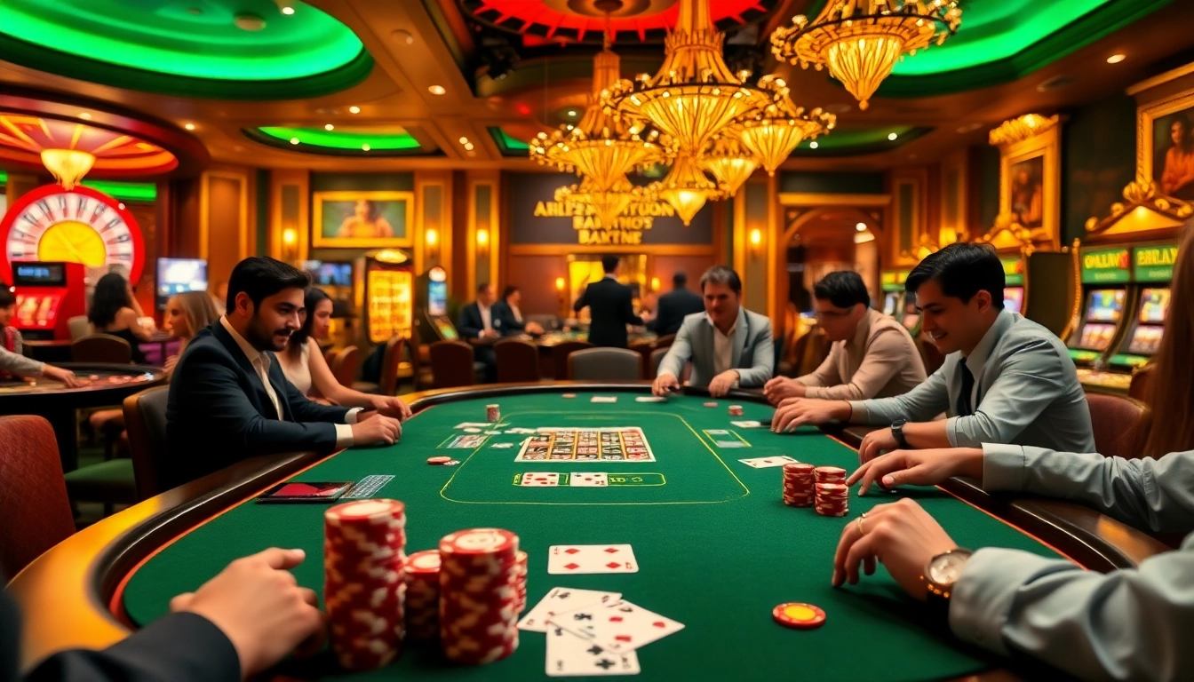 Thrilling casino ambiance with a poker table showcasing JUMLAH BACKLINK strategies in play.
