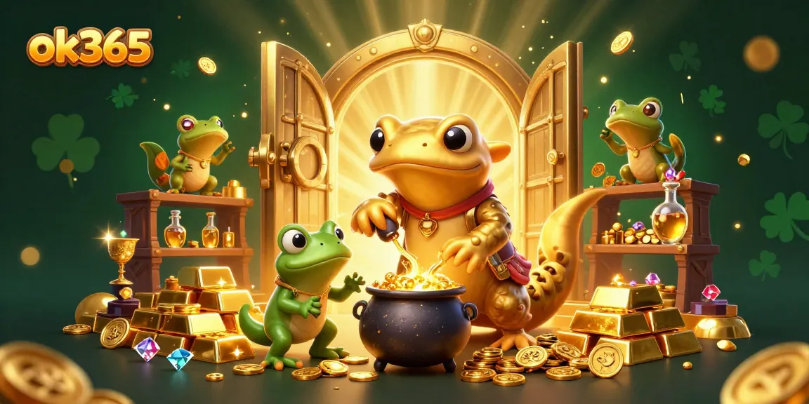 Experience thrilling gaming moments at ok365 with vibrant gold and dynamic characters.