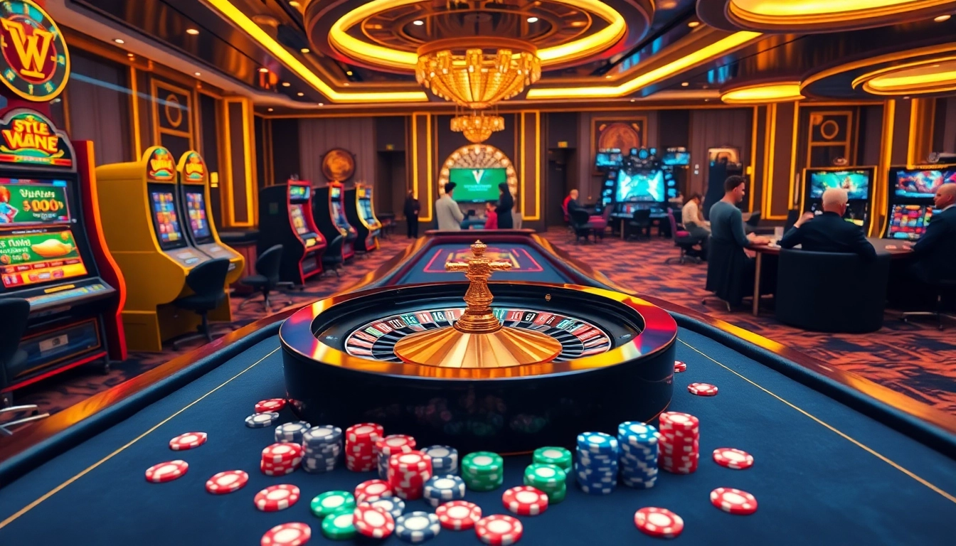 Experience the thrill of Nhà cái F168 with vibrant slot machines and elegant poker tables.
